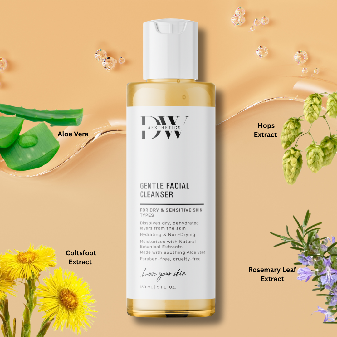Best cleanser for dry and sensitive skin types,Gentle Facial Cleanser| DW Aesthetics